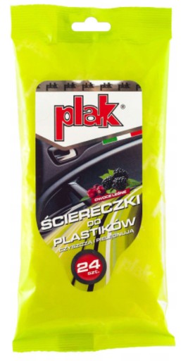 PLAK Ściereczki czyszczące Chusteczki Nawilżane Do KOKPITU SAMOCHODU AUTA