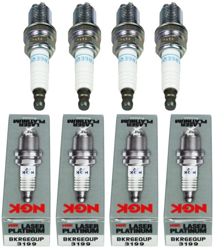 4x NGK ŚWIECE ZAPŁONOWE PLATINUM BKR6EQUP 3199