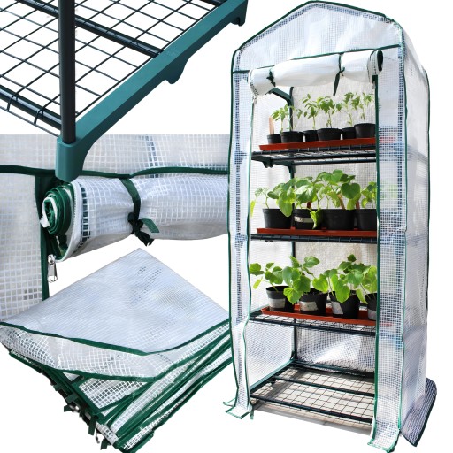 MINI SZKLARNIA OGRODOWA NA BALKON MAŁA FOLIAK BALKONOWA 163X70X50 TUNEL