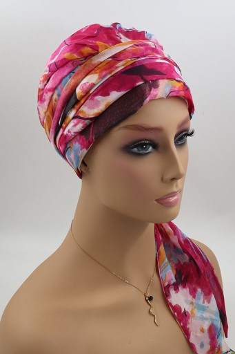 Turban Chusta Amelia Szyfon Jedwabny K/5 Turbany Chusty