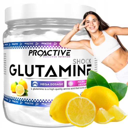 ProActive GLUTAMINA AMINOKWASY 500g Cytrynowe