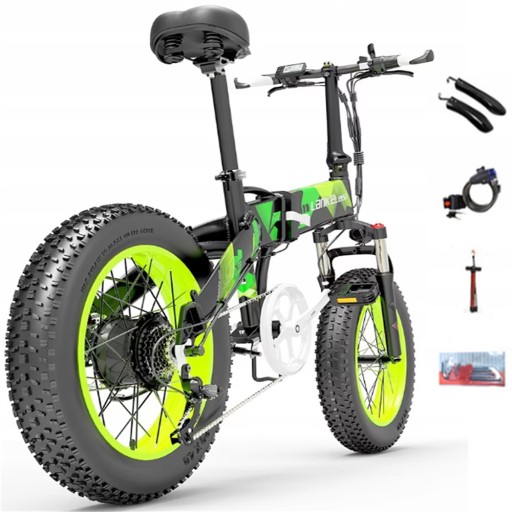 Rower Elektryczny składany Grube opony 1000W 40km/h 100km 20 “