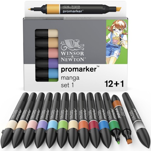 PROMARKER ZESTAW 12+1 MANGA 1 Winsor&Newton