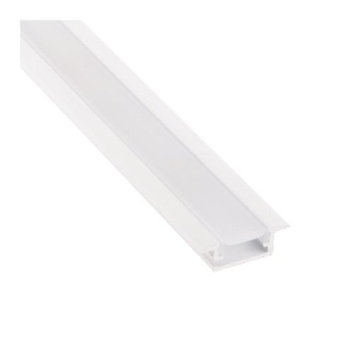 Profil do LED aluminiowy INLINE MINI XL 2m do wpustu biały klosz mleczny