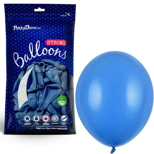Balony lateksowe 12cm chabrowe Pastel Corn. Blue - 100 sztuk Strong