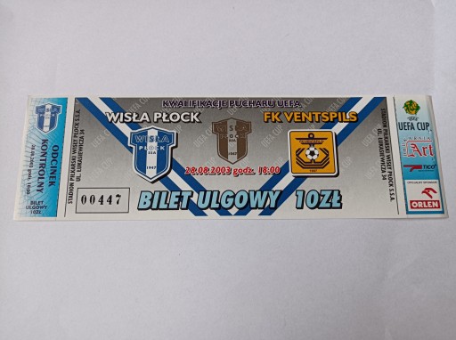 WISŁA PŁOCK - FK VENTSPILS 28-08-2003