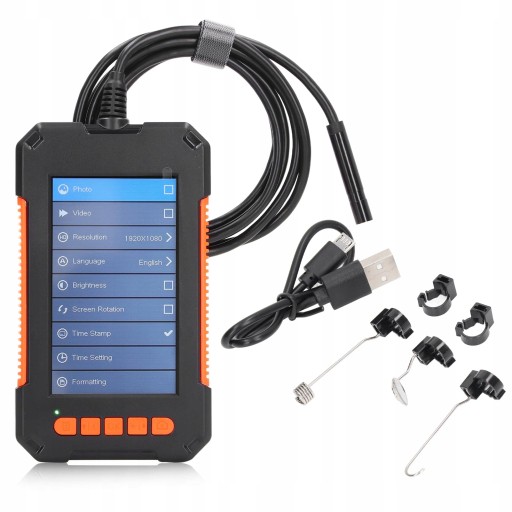 ENDOSKOP KAMERA INSPEKCYJNA 10M 8LED IP67 1080P HD + HAK