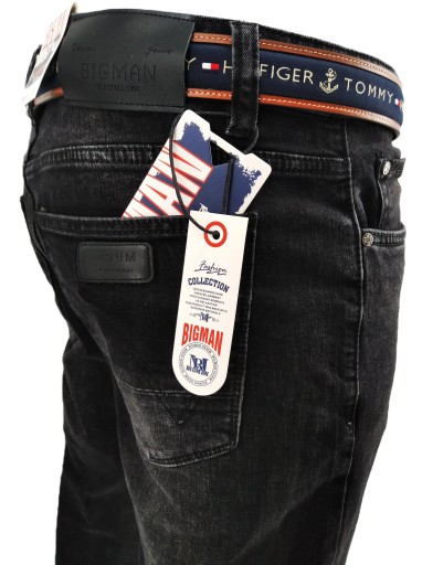 SPODNIE MĘSKIE JEANSY CZARNE 51C# W38 96-98 CM