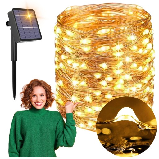 LAMPKI DRUCIKI LED GIRLANDA SOLARNA OGRODU TARAS