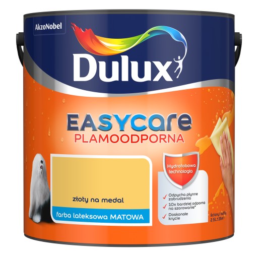 Farba lateksowa ścienna Dulux 2,5 l złoty na medal mat