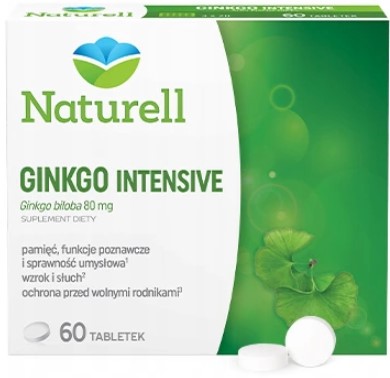 Naturell Ginkgo Intensive 60 tabletek