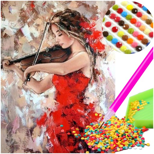 HAFT DIAMENTOWY Kobieta DIAMOND PAINTING Obraz 5D Wyklejanka Diamentowa