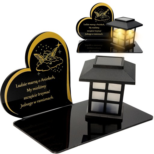 WIECZNA LAMPKA LED znicz solarny STATUETKA NA CMENTARZ ŚWIECZKA NA GRÓB
