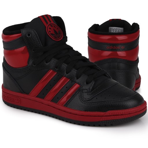 Buty dziecięce sportowe Adidas TOP TEN RB J WYSOKIE CZARNY CZERWONY SKÓRA