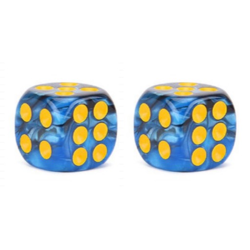 ZESTAW 2 KOSTEK K6 RPG KOŚĆ SZEŚCIOŚCIENNA GALAKTYKA 1,1 CM
