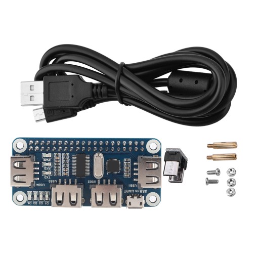 Wbudowany 4-portowy koncentrator usb do uart dla raspberry pi b+ / 2b / 3b / zero
