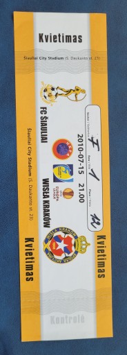Bilet FC Siauliai - Wisła Kraków