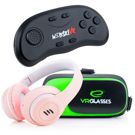 OKULARY VR + PILOT BLUETOOTH zestaw z słuchawkami