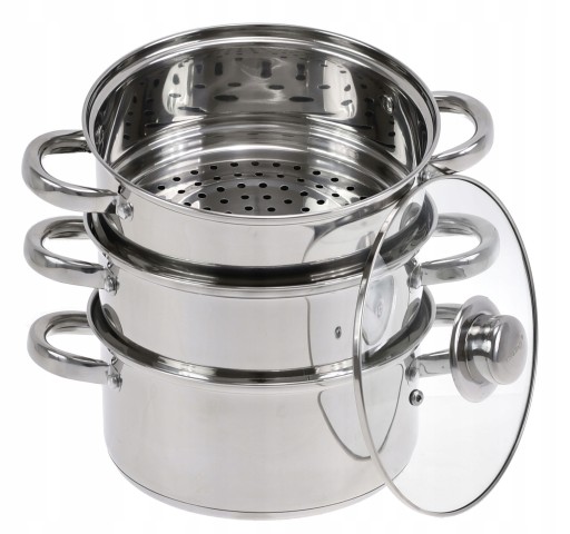 GARNEK DO GOTOWANIA NA PARZE PAROWAR 3,1L 20CM KINGHOFF KH 3321 INDUKCJA