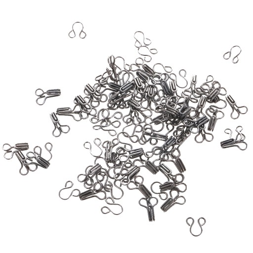 Set of 50 Hook Eyes Connectors Clasp Waist Extender Fasteners for Gun Black