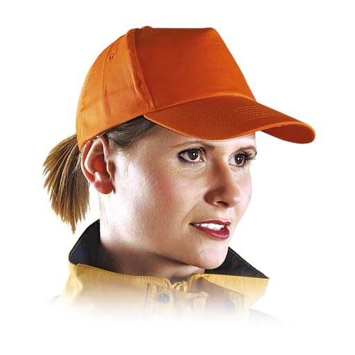 Czapka Golfówka Drelichowa z Daszkiem Regulowana Unisex POM