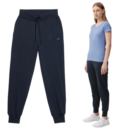 DAMSKIE SPODNIE DRESOWE TRENINGOWE BASIC 4F DRESY SPORTOWE JOGGERY