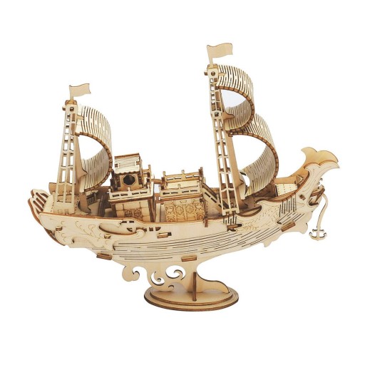 Robotime Drewniane puzzle 3D - Japoński Żaglowiec