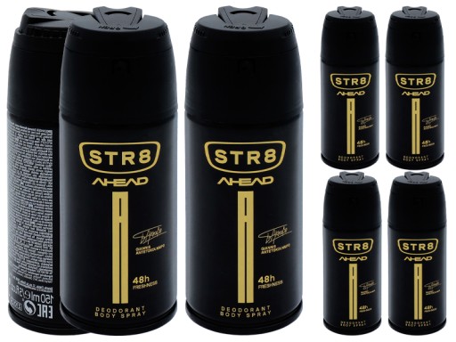 6x DEZODORANT ANTYPERSPIRANT W AREOZOLU STR8 AHEAD OCHRONA 48h 150ml