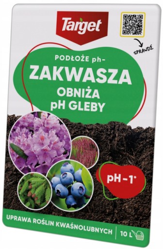 TARGET PODŁOŻE PH- 100ml OBNIŻA ZAKWASZA KWAŚNOLUBNE ROŚLINY BORÓWKA AZALIA