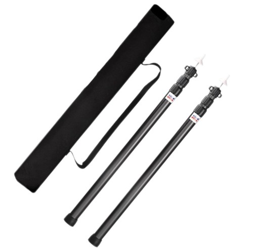 2SZT DRĄŻKI NAMIOTOWE TELESKOPOWE REGULOWANE ALUMINIUM 95-235 CM ZESTAW