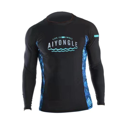 Męska koszulka do pływania Modny nadruk Szybkoschnący strój kąpielowy Surfing Shirt XXXL