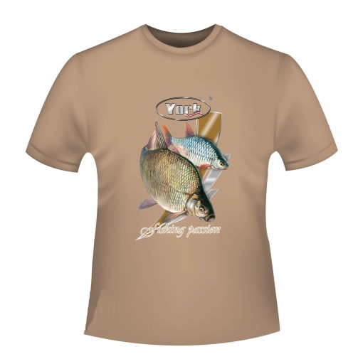STYLOWA KOSZULKA T-SHIRT Z RYBĄ - BIAŁA RYBA-XL