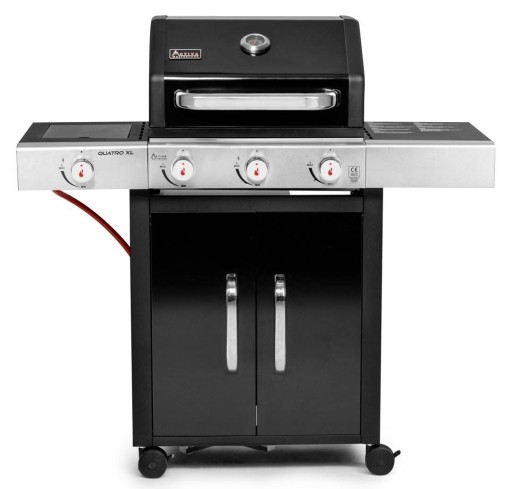 ACTIVA GRILL GAZOWY QUATRO BLACK 3+1 RUSZT ŻELIWNY