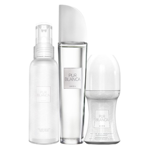 Avon Pur Blanca Zestaw damski [Perfumy + Mgiełka + Antyperspirant]
