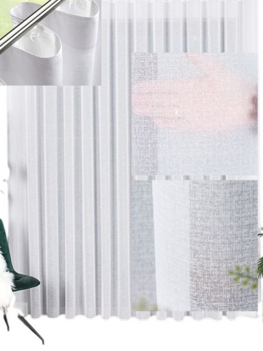 Firany Woal Francuski Firana Biała Na Taśmie Wave Do Fal Szer.350x180