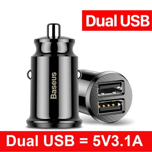 Baseus Ładowarka samochodowa USB Quick Charge 4.0 QC4.0 QC3.0 QC SCP 5A PD Typ C