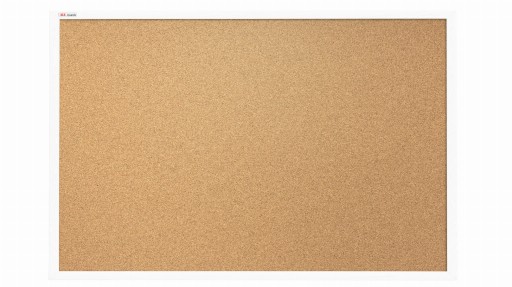 Tablica korkowa 60x40 drewniana BIAŁA + pinezki