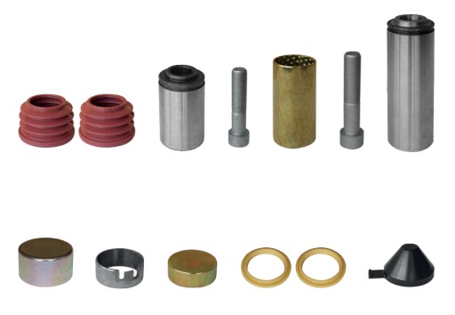 ZESTAW NAPRAWCZY ZACISKU HAMULCA KNORR SN7,SK7, PROWADNICE, K004100