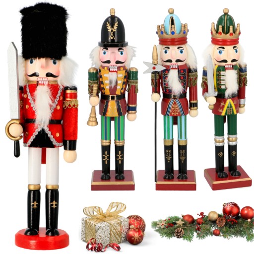 DZIADEK do ORZECHÓW 30 cm FIGURKA drewniany