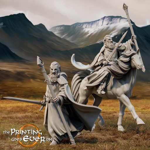 Gollnir the Wise On Foot and Mounted x2 The Printi