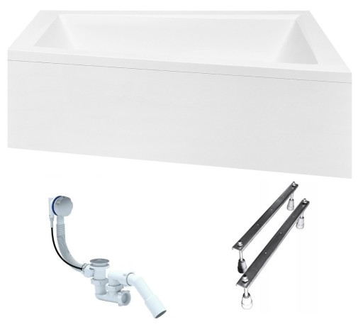 Wanna prawa BESCO INTIMA DUO 180X125+OBUDOWA+SYFON