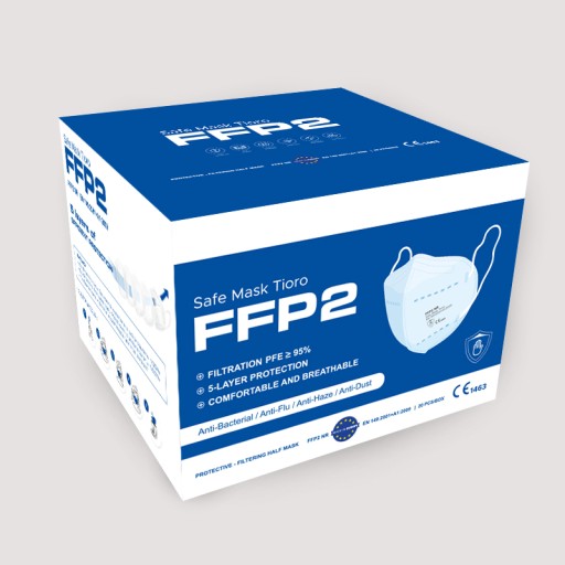 Półmaska FFP2 MASECZKI FFP2 OCHRONNE ANTYWIRUSOWE BIAŁA