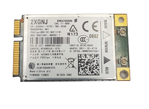 Modem Dell Latitude e5520 CCAF103G0910T4