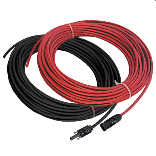 ZESTAW KABEL PRZEWÓD SOLARNY SŁONECZNY 2x10m 6mm2