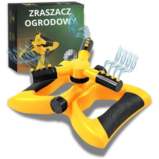 ZRASZACZ OGRODOWY ZRASZACZ OBROTOWY 3-RAMIENNY REGULOWANY TRWAŁY