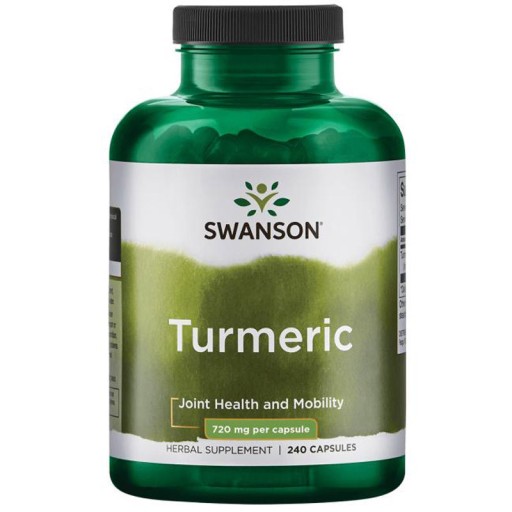 SWANSON Turmeric 720mg 240caps EKSTRAKT Z KURKUMY SERCE UKŁAD KRĄŻENIA