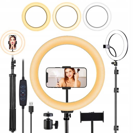LAMPA PIERŚCIENIOWA DO SELFIE RING MAK STATYW