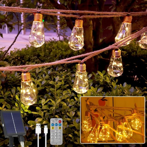 GIRLANDA DUŻE LAMPKI OGRODOWE ZEWNĘTRZNE PATIO BALKON TARAS KULE 7.8M 16LED