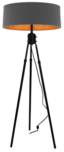 LAMPA STOJĄCA PODŁOGOWA TRÓJNÓG ABAŻUR 45CM LED