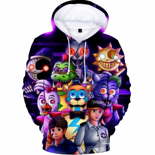 BLUZA FNAF SECURITY BREACH ROZMIARY WZORY